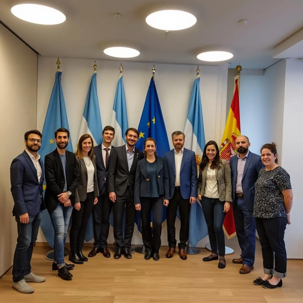 Equipo en oficinas de Madrid